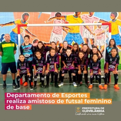Futsal feminino de base de Clevelândia recebeu equipes de futsal de Palmas para amistoso